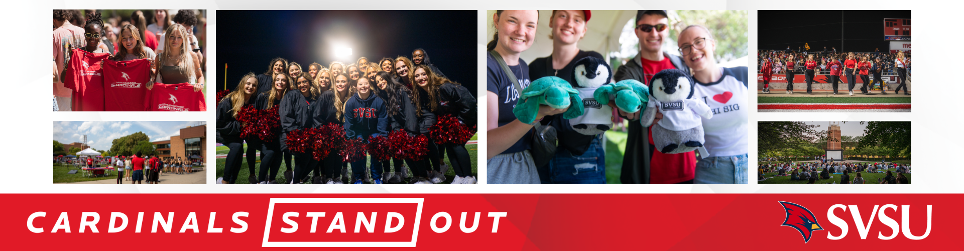 Collage of students at SVSU events